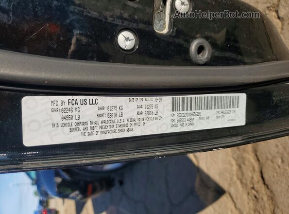 2C3CDZAG4KH656285 2019 DODGE CHALLENGER Black Widok naklejki z numerem VIN