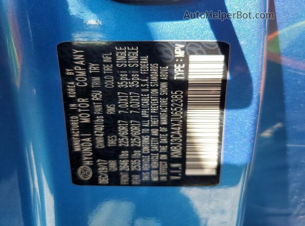 KM8J3CA4XJU652385 2018 HYUNDAI TUCSON Blue 