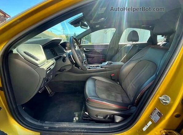 5NPEJ4J2XLH016739 2020 HYUNDAI SONATA Yellow Rear view