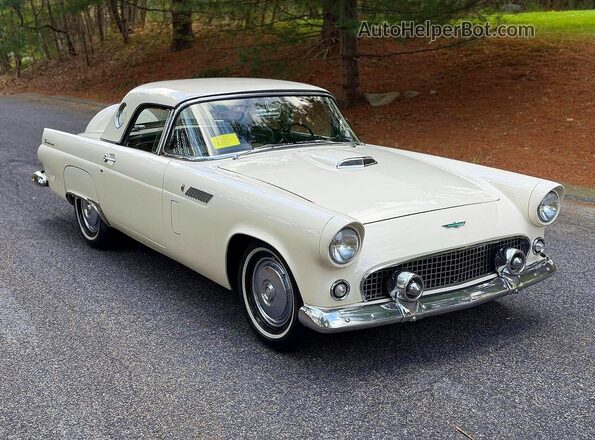 P6FH333823 1956 FORD THUNDERBIRD White Հետևի ձախ