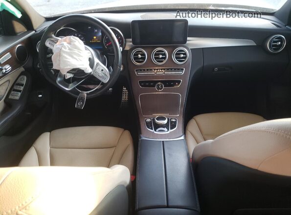 55SWF8DB0KU300790 2019 MERCEDES-BENZ C White Առջևի վահանակի տեսք