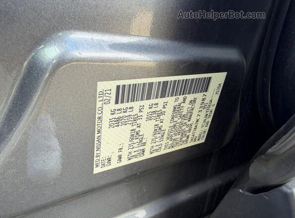5N1AT3BA7MC733987 2021 NISSAN ROGUE Gray Սալոնի հետևի տեսք