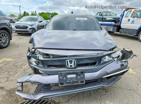 2HGFC2F62KH533816 2019 HONDA CIVIC Gray Widok z tyłu