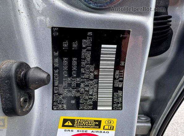 5TDBZRFH9HS367178 2017 TOYOTA HIGHLANDER Серебряный 