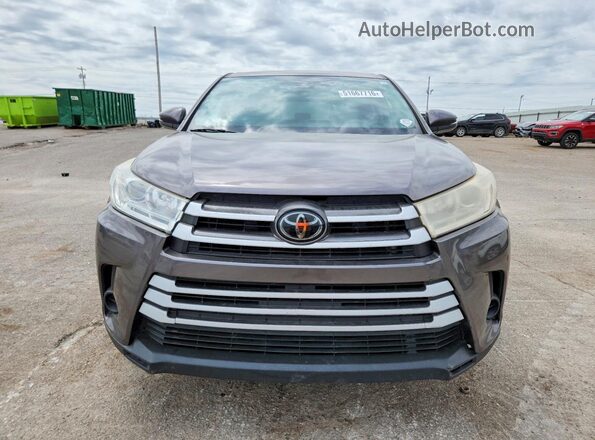 5TDZARFH3JS034471 2018 TOYOTA HIGHLANDER Gray უკანა ხედი