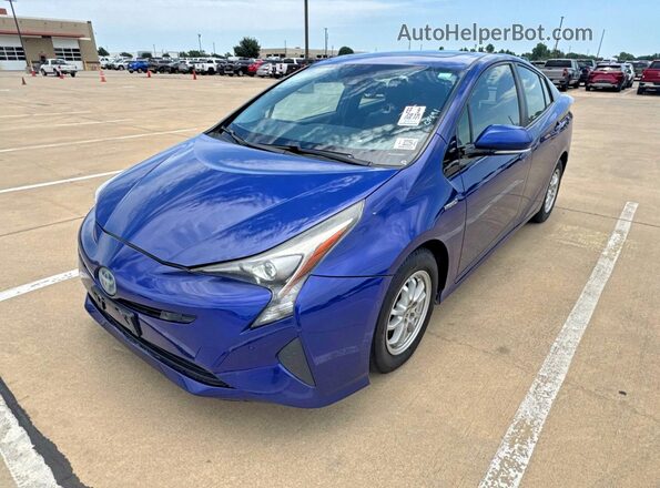 JTDKARFU1G3515263 2016 TOYOTA PRIUS Blue Tył prawy