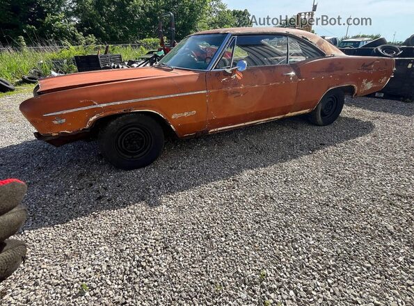 168376S284120 1966 CHEVROLET IMPALA Orange Widok naklejki z numerem VIN