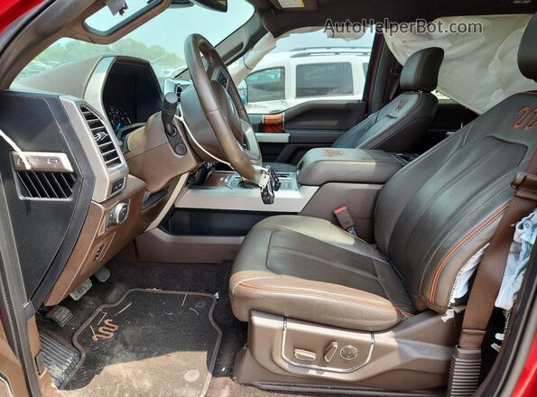 1FTEW1EG1GFA77614 2016 FORD F150 Red Dashboard view