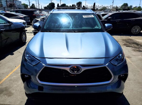 5TDHZRBH2LS038637 2020 TOYOTA HIGHLANDER Blue Հետևի տեսք
