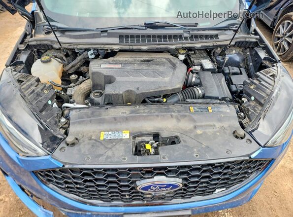 2FMPK4AP1KBC22068 2019 FORD EDGE Blue ძრავის განყოფილების ხედი