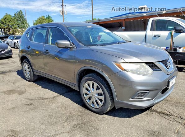 KNMAT2MV0GP621740 2016 NISSAN ROGUE Gray Front view