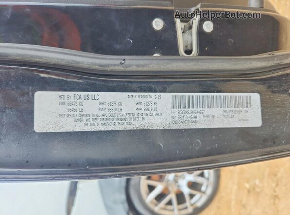 2C3CDXGJ3KH644667 2019 DODGE CHARGER Black სალონის 360-გრადუსიანი ხედი