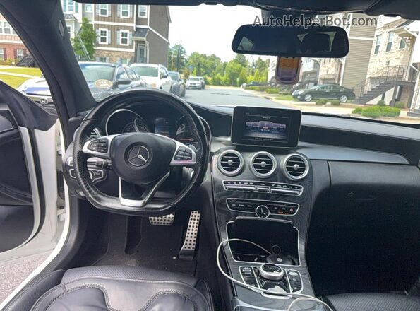WDDWJ4KB7HF538870 2017 MERCEDES-BENZ C Белый Вид задних сидений
