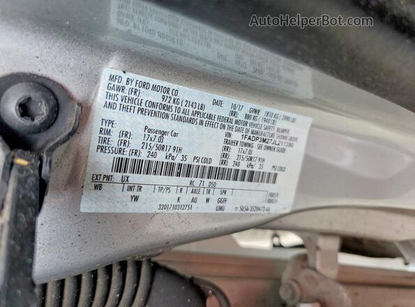 1FADP3M27JL211390 2018 FORD FOCUS Silver სალონის 360-გრადუსიანი ხედი