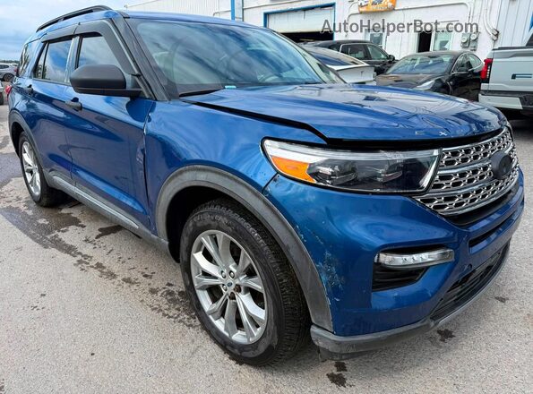 1FMSK8DH7LGB58120 2020 FORD EXPLORER Blue Rear left