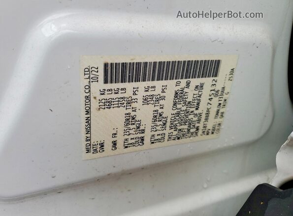 5N1BT3BB8PC745132 2023 NISSAN ROGUE Белый Панорамный вид салона 360°