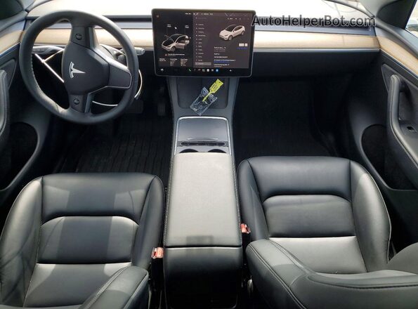 7SAYGDEE1PA025737 2023 TESLA MODEL White ხელსაწყოთა პანელის ხედი