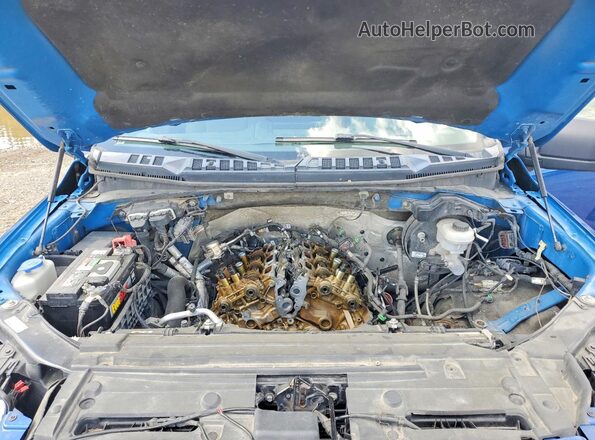 1FTFW1EG3HFC68053 2017 FORD F150 Blue Vista del compartimento del motor