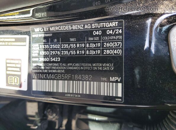 W1NKM4GB5RF184382 2024 MERCEDES-BENZ GLC-CLASS Black 
