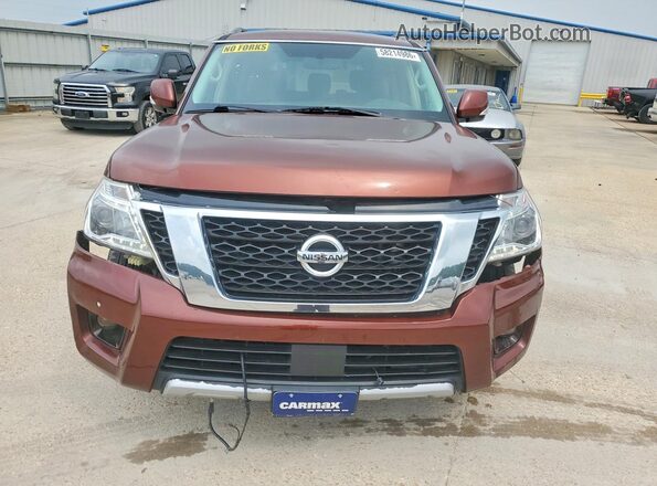 JN8AY2ND2J9053109 2018 NISSAN ARMADA Brown Հետևի տեսք