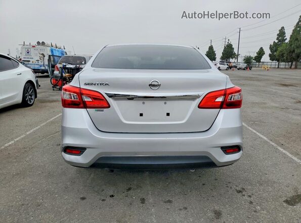 3N1AB7APXKY372167 2019 NISSAN SENTRA Silver Widok wnętrza z przodu