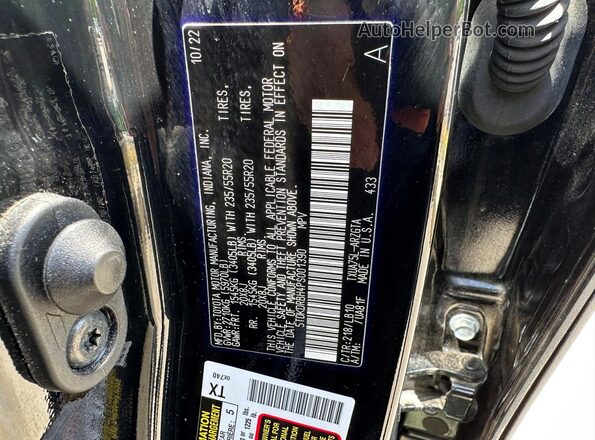 5TDKDRBH4PS001390 2023 TOYOTA HIGHLANDER Black Rear interior view
