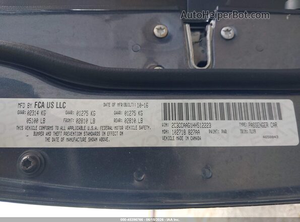2C3CCAAG1HH512223 2017 CHRYSLER 300 Dark Blue 