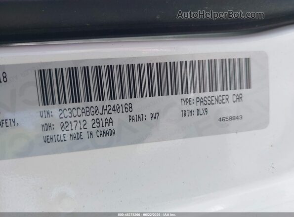 2C3CCABG0JH240168 2018 CHRYSLER 300 White Engine compartment view