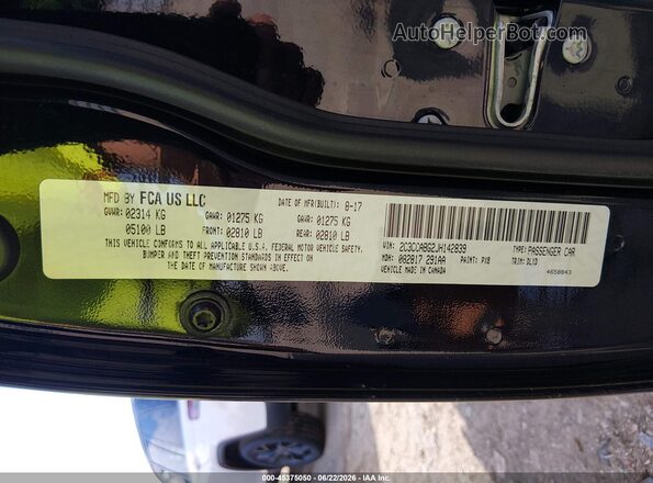 2C3CCABG2JH142839 2018 CHRYSLER 300 Черный Вид подкапотного пространства