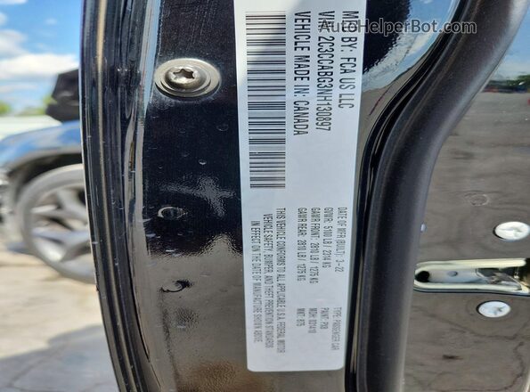 2C3CCABG3NH130897 2022 CHRYSLER 300 Черный Вид наклейки с VIN-кодом