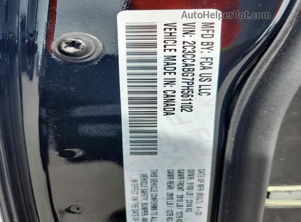 2C3CCABG7PH561102 2023 CHRYSLER 300 Black Вид підкапотного простору