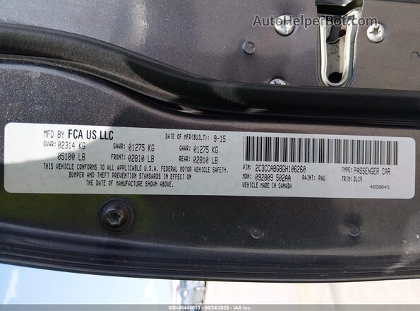2C3CCABG8GH106260 2016 CHRYSLER 300 Gray Widok komory silnika