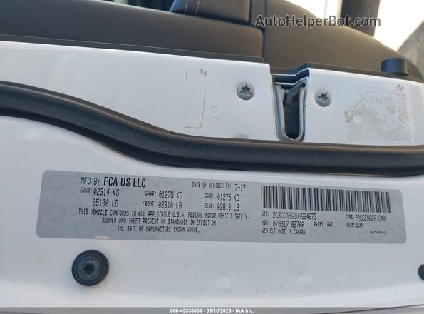 2C3CCABG8HH664675 2017 CHRYSLER 300 Белый Вид подкапотного пространства