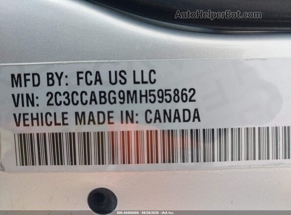 2C3CCABG9MH595862 2021 CHRYSLER 300 Silver Engine compartment view