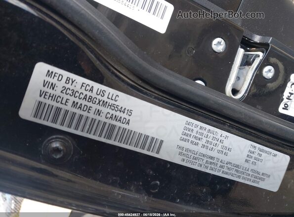2C3CCABGXMH554415 2021 CHRYSLER 300 Black Widok komory silnika