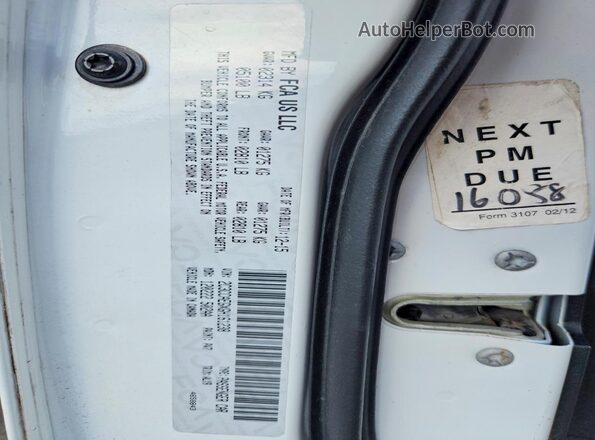 2C3CCAEGXGH161238 2016 CHRYSLER 300 White Widok naklejki z numerem VIN