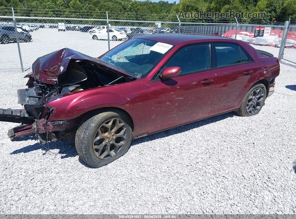 2C3CCAGG6KH610792 2019 CHRYSLER 300 Burgundy Vista tres cuartos delantera izquierda