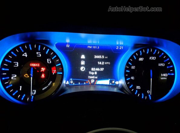 2C3CCAGG9HH534638 2017 CHRYSLER 300 Blue Instrument cluster view