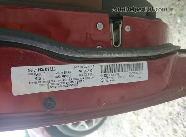 2C3CCAPTXJH191082 2018 CHRYSLER 300 Burgundy Вид підкапотного простору