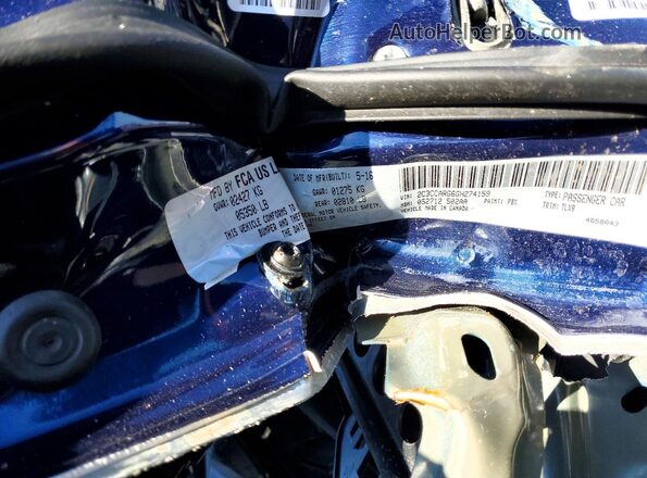 2C3CCARG6GH274159 2016 CHRYSLER 300 Blue VIN կոդի պիտակի տեսք