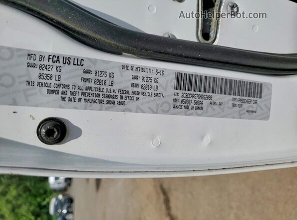 2C3CCARG7GH262098 2016 CHRYSLER 300 White Շարժիչի բաժամունքի տեսք