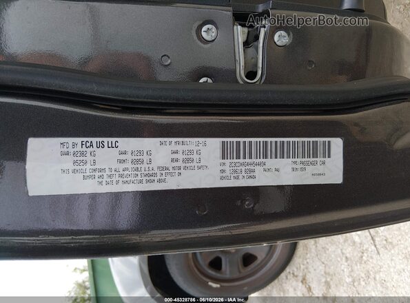 2C3CDXAG4HH544034 2017 DODGE CHARGER Gray ძრავის განყოფილების ხედი