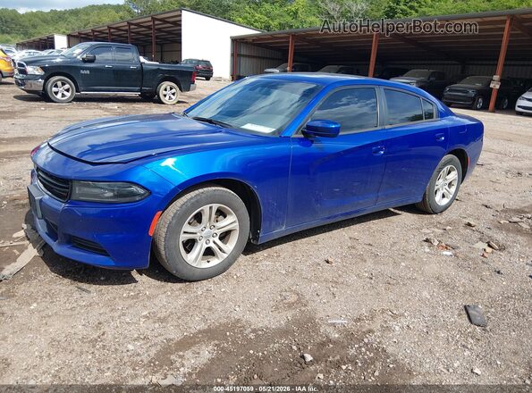 2C3CDXBG0LH195364 2020 DODGE CHARGER Blue Front left