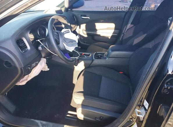 2C3CDXBG0PH661090 2023 DODGE CHARGER Black Widok wnętrza z przodu