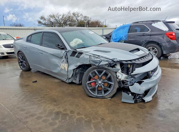 2C3CDXBG1MH633715 2021 DODGE CHARGER Gray Передня права чверть