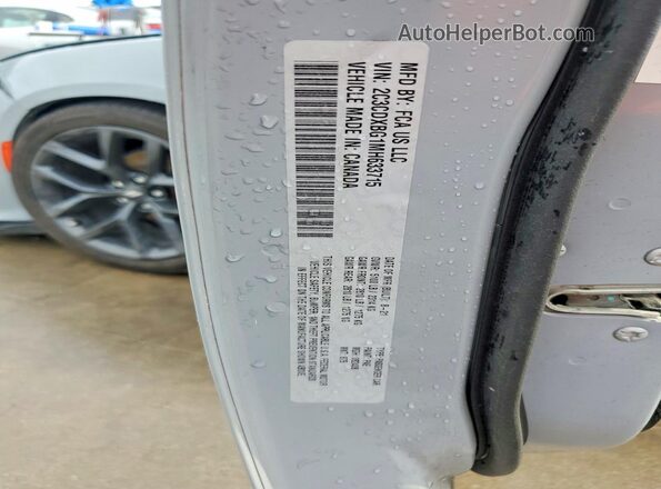 2C3CDXBG1MH633715 2021 DODGE CHARGER Gray Вид підкапотного простору