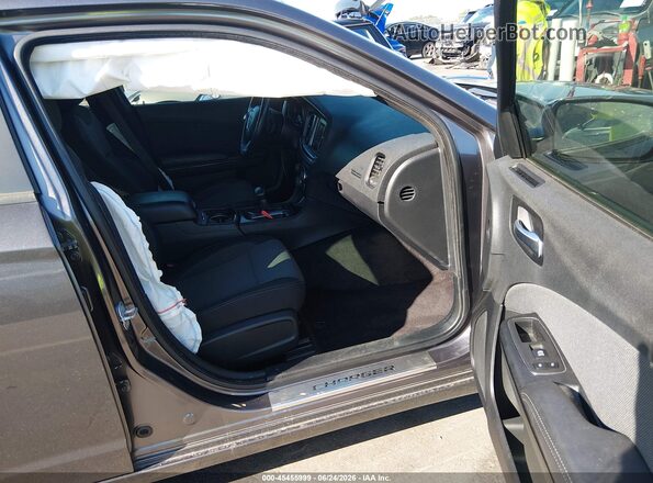 2C3CDXBG2HH643935 2017 DODGE CHARGER Серый Вид салона спереди