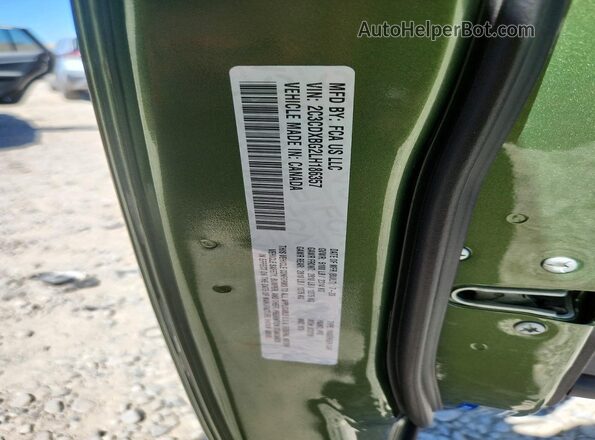 2C3CDXBG2LH186357 2020 DODGE CHARGER Green ძრავის განყოფილების ხედი
