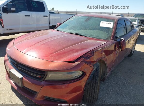 2C3CDXBG3JH221243 2018 DODGE CHARGER Red წინა მარცხენა ხედი სამი მეოთხედიდან