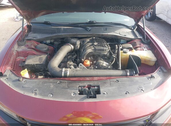 2C3CDXBG3KH615231 2019 DODGE CHARGER Red Rear view